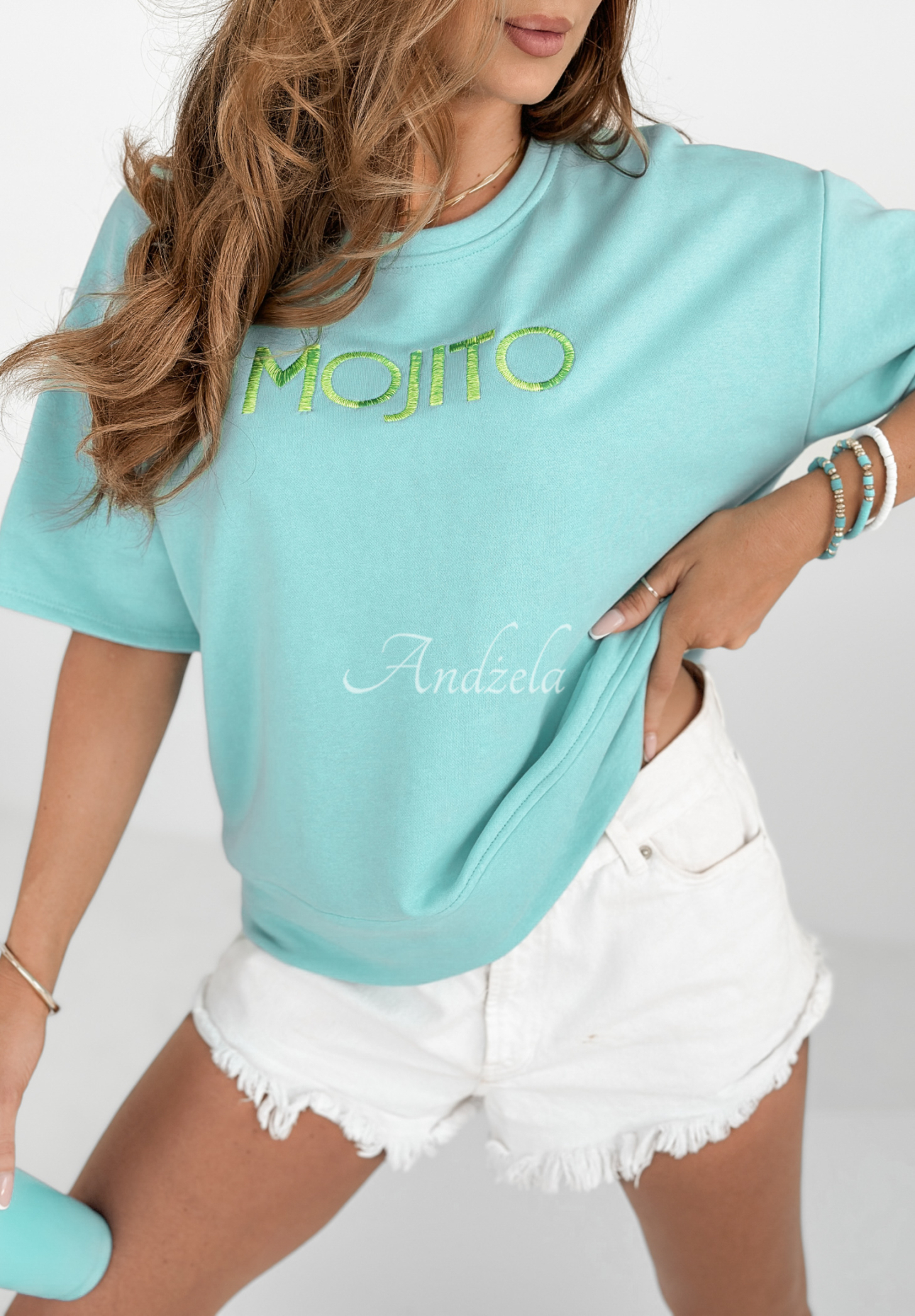 Tricou cu broderie Mojito