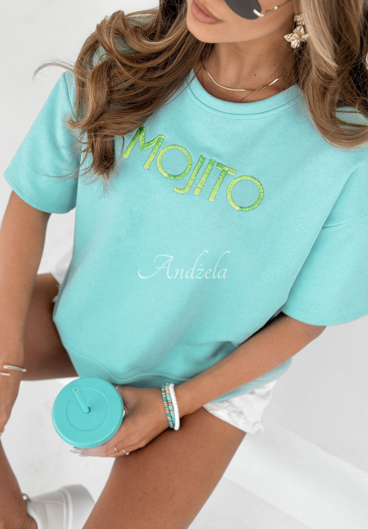 Tricou cu broderie Mojito