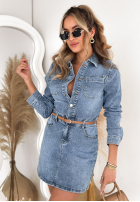 din denim Rochie mini Not Listening albastră