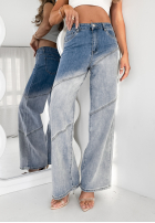 Pantaloni din denim straight Duo Denim albastre