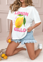 Tricou z nadrukiem Limoncello ecru