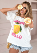 Tricou z nadrukiem Limoncello ecru