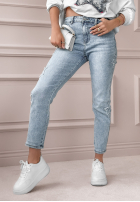 Pantaloni din denim z gwiazdkami Catch The Stars albastru deschis