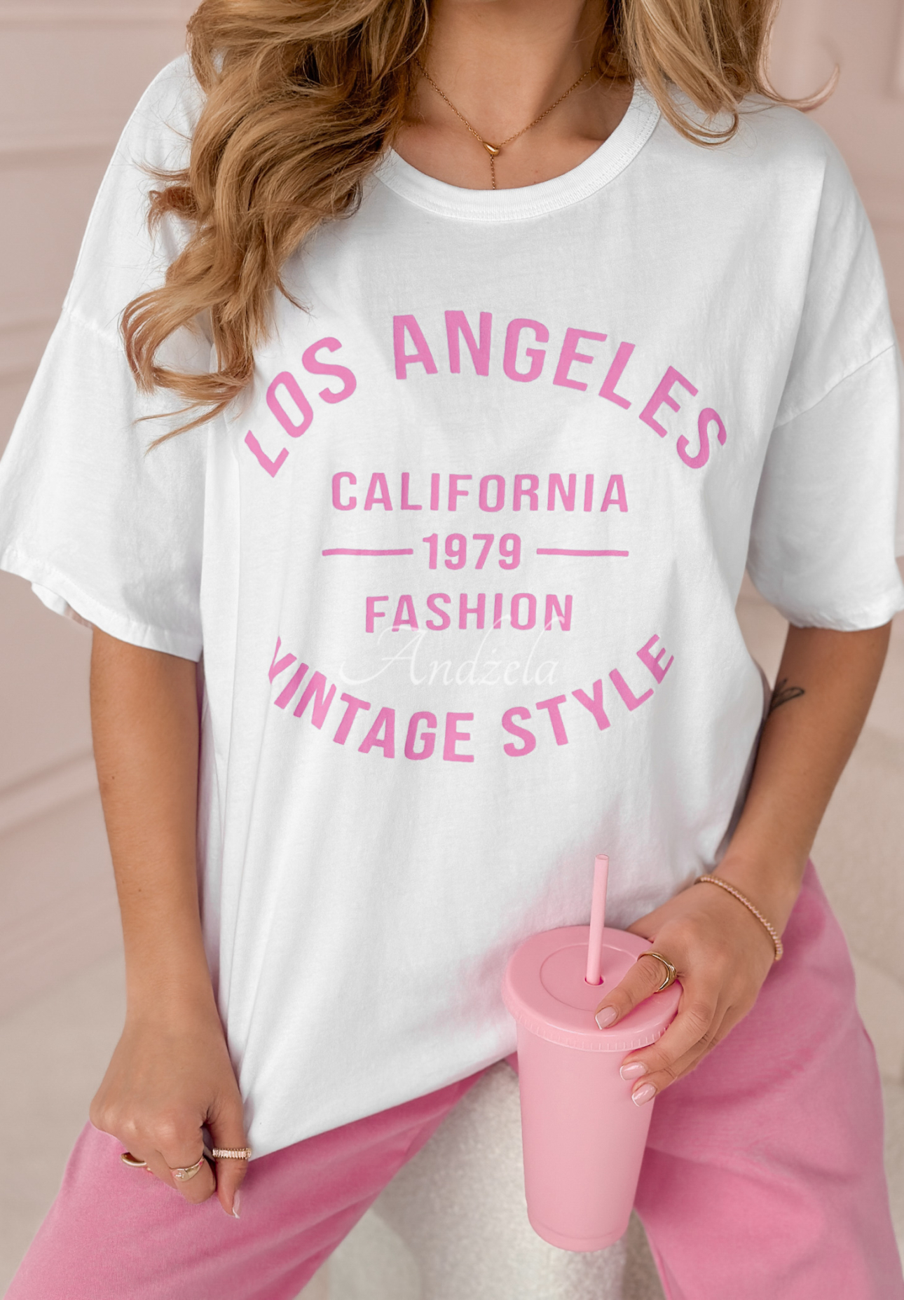 Tricou cu imprimeu LA Vintage Style