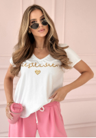 Tricou z nadrukiem Cestlavie Alb