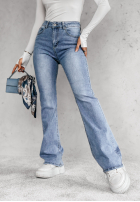 Pantaloni din denim dzwony Feeling Adorable ciemnoniebieskie