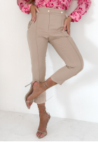 Spodnie Pantaloni de tip țigaretă The Female bej