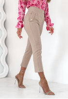 Spodnie Pantaloni de tip țigaretă The Female bej