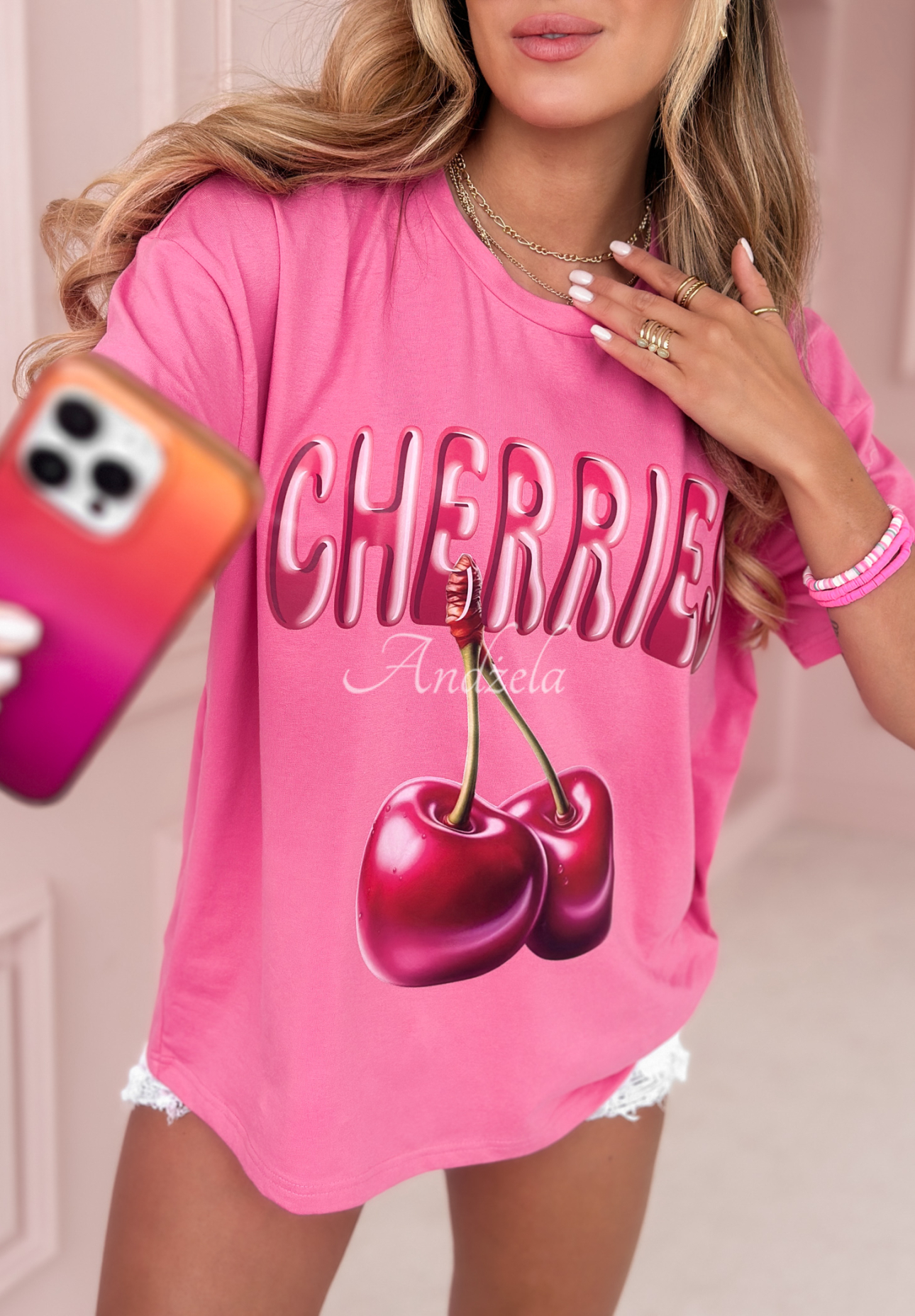 Tricou cu imprimeu The Sweetest Cherries