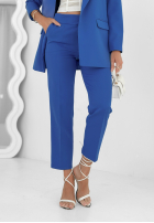 Eleganckie spodnie Pantaloni de tip țigaretă Runway Ready albastru cobalt