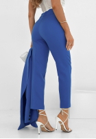 Eleganckie spodnie Pantaloni de tip țigaretă Runway Ready albastru cobalt