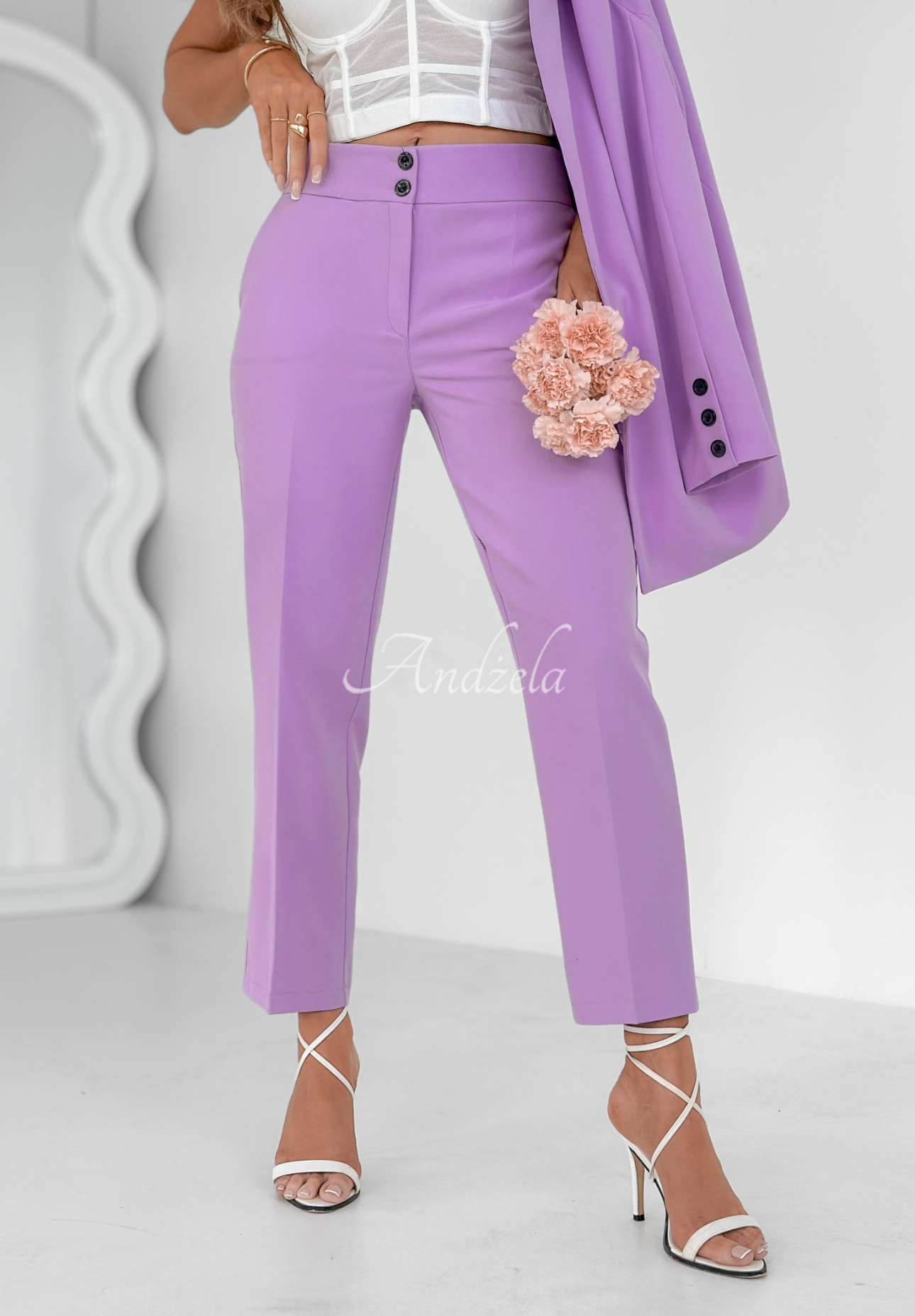 Pantaloni eleganți tip țigaretă Runway Ready