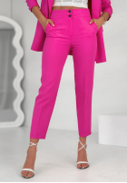 Eleganckie spodnie Pantaloni de tip țigaretă Runway Ready fucsia