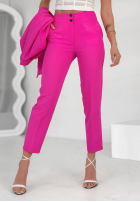 Eleganckie spodnie Pantaloni de tip țigaretă Runway Ready fucsia