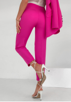 Eleganckie spodnie Pantaloni de tip țigaretă Runway Ready fucsia