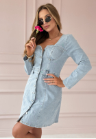 din denim Rochie mini Never Get Enough albastru deschis