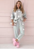 Compleu de trening w kwiatki Dazzling Daisies gri