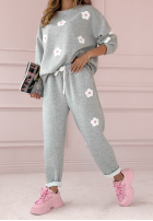 Compleu de trening w kwiatki Dazzling Daisies gri