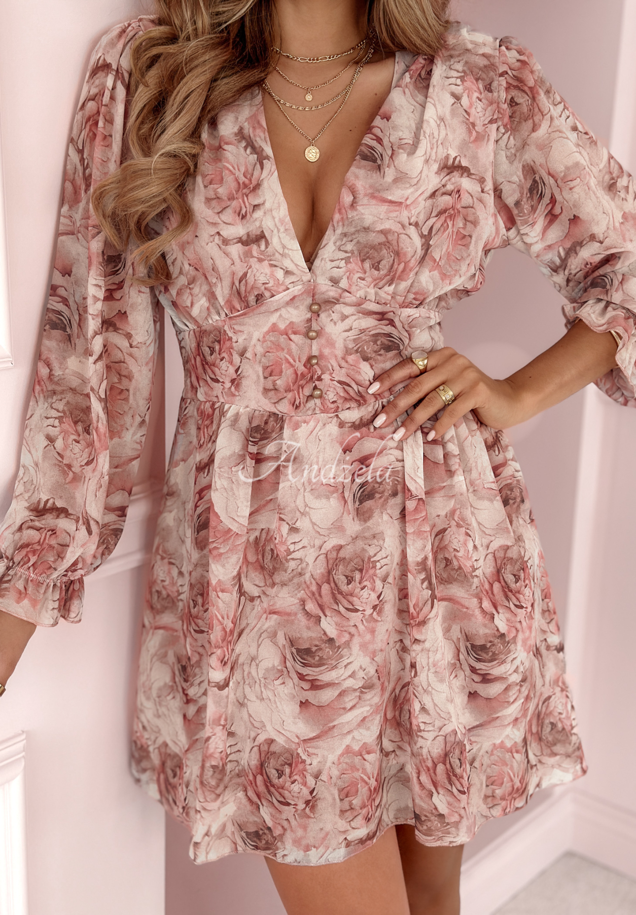 Rochie mini Timeless Blooms cu imprimeu floral