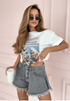 Tricou z nadrukiem Your Own Sugar Alb