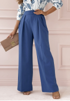 din material textil Pantaloni wide leg Not Difficult bluemarin