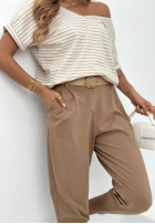din material textil Pantaloni masełko Celebrian camel