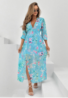 Rochie maxi Time To Bloom cu imprimeu floral