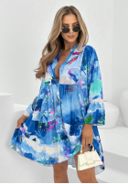 Rochie cu imprimeu Relaxed Sunshine cu volănașe