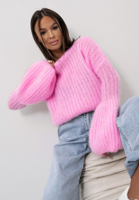 Pulover de mohair Cocomore Cloudly cu mâneci largi