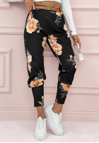 Pantaloni w kwiaty Flowery Choice negre