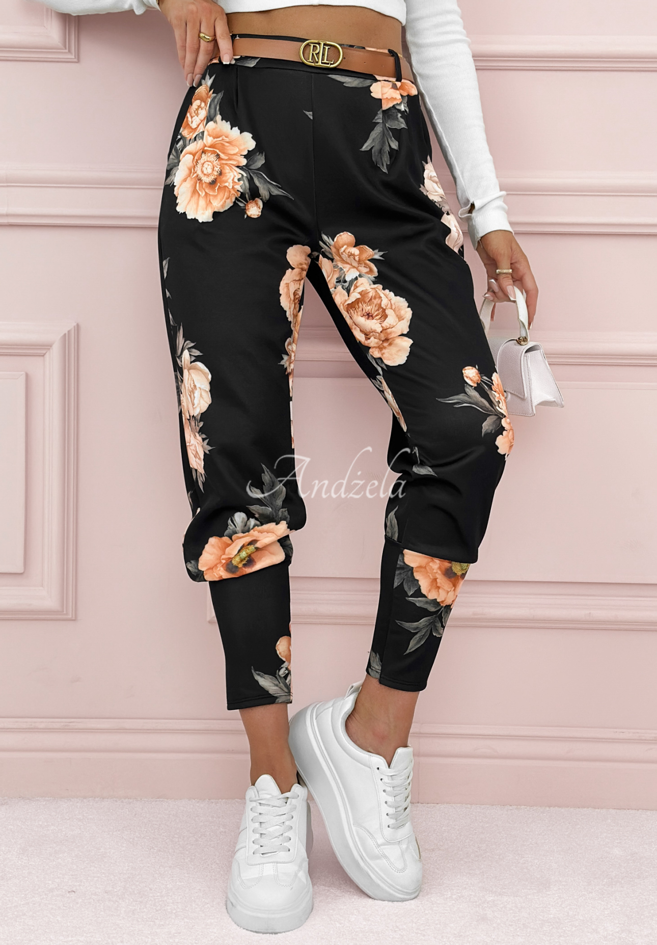 Pantaloni cu imprimeu floral Flowery Choice