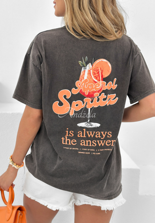 Tricou lung cu imprimeu Aperol Spritz