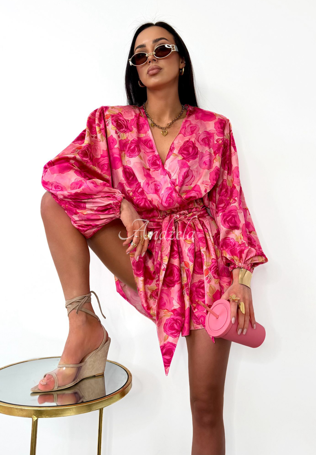 Salopetă scurtă La Milla Sun-Kissed cu imprimeu floral