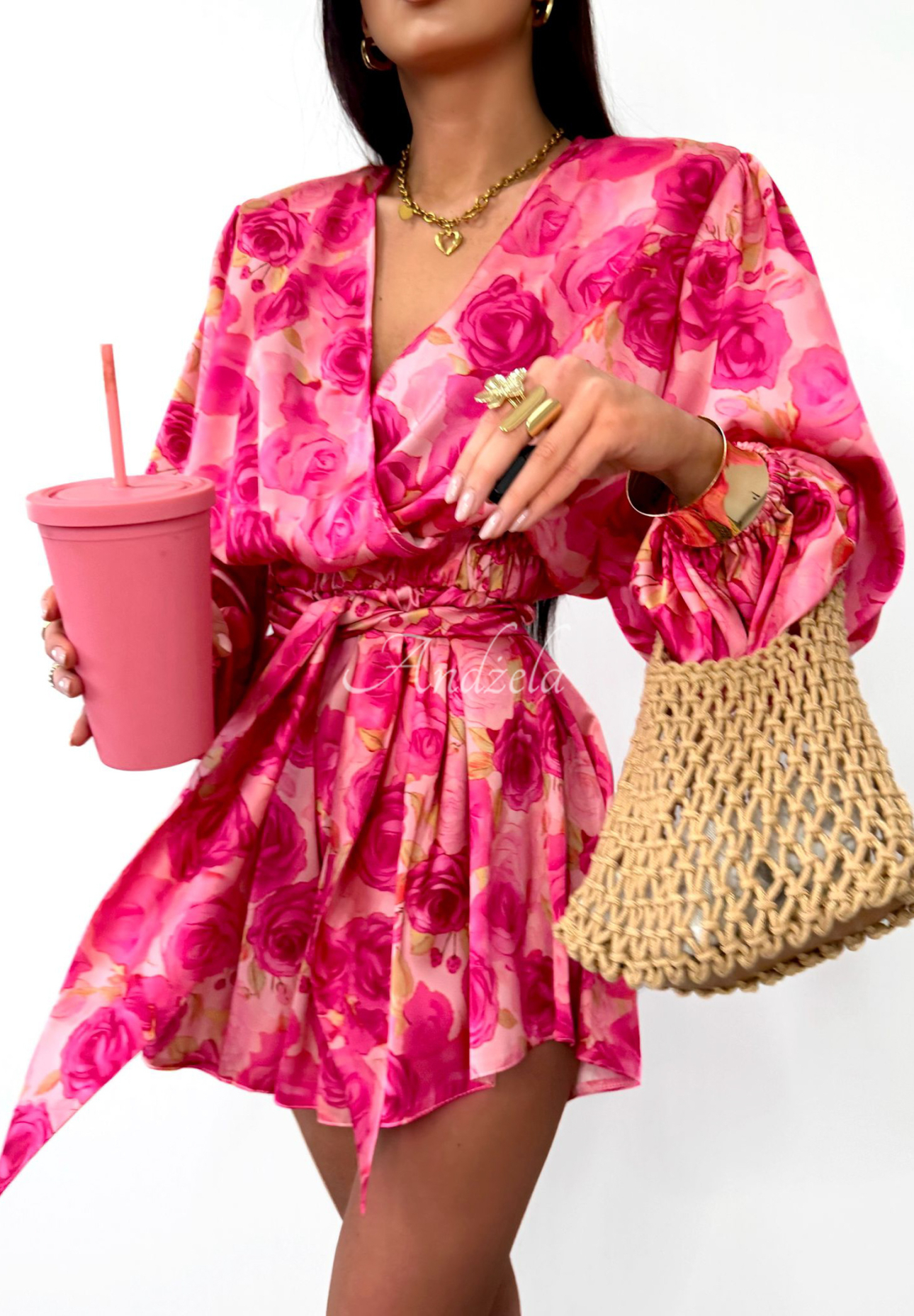 Salopetă scurtă La Milla Sun-Kissed cu imprimeu floral