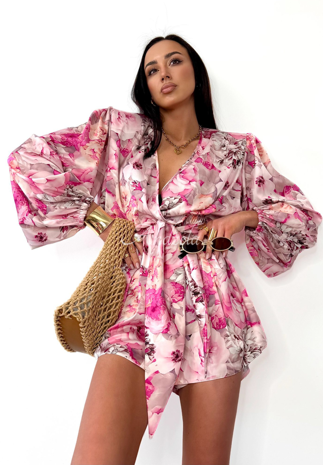 Salopetă scurtă La Milla Sun-Kissed cu imprimeu floral