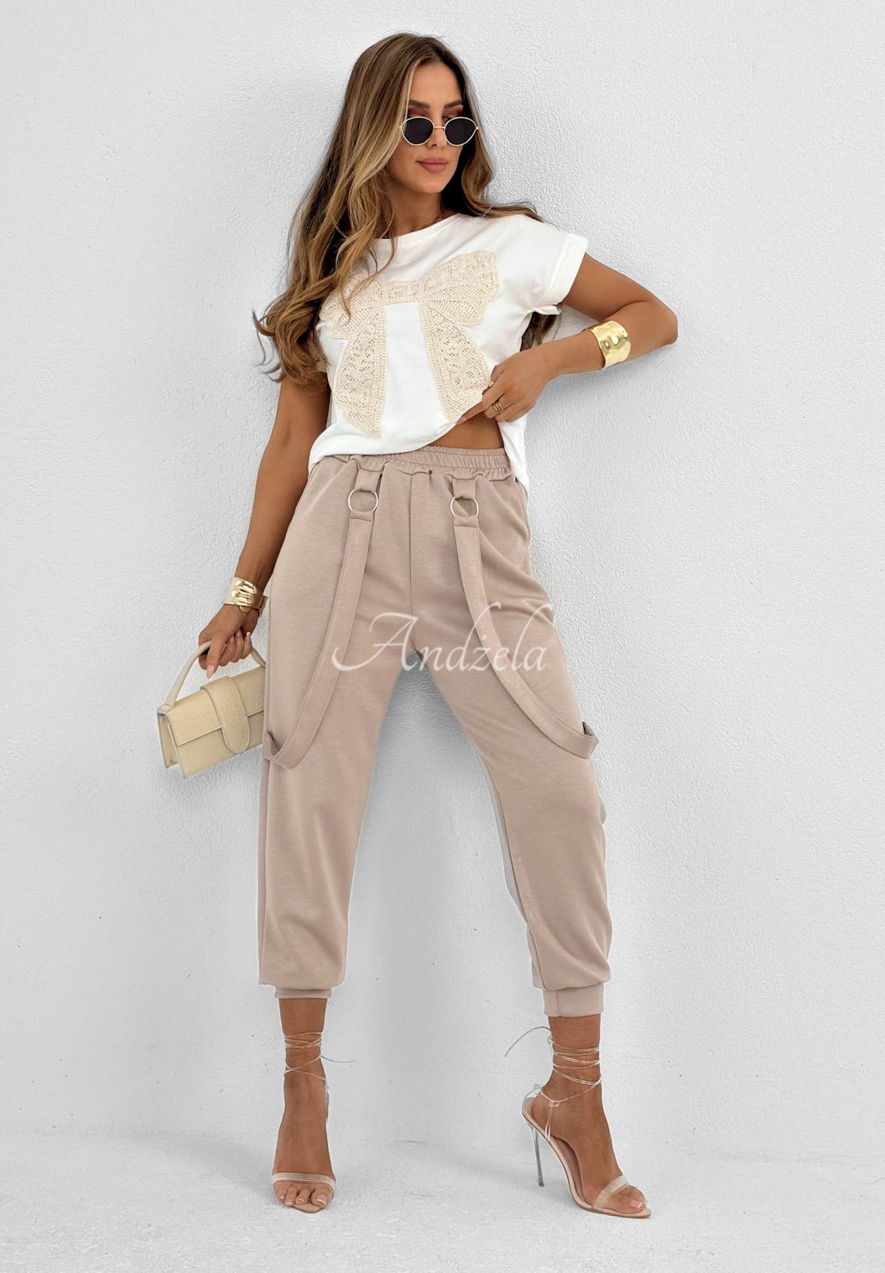 Tricou cu fundiță ajurată Sweet Lace Bow