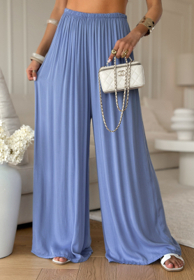 Pantaloni wide leg din viscoză Letter To Summer