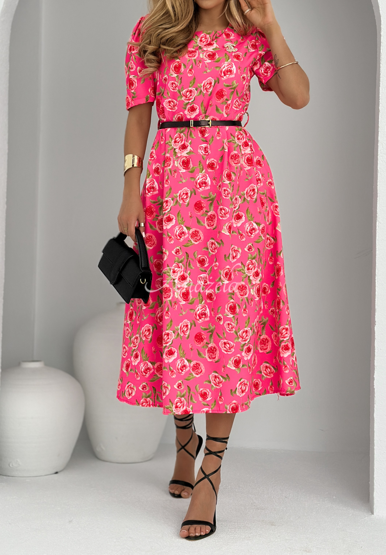 Rochie cu imprimeu floral Dream A New Dream cu curea