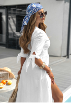 Rochie maxi Watching The Sunrise albă