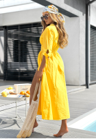 Rochie maxi Watching The Sunrise bananowa
