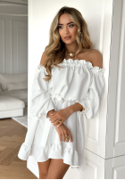 Rochie Cu croială spaniolă z paskiem More Than That ecru