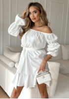 Rochie Cu croială spaniolă z paskiem To Love Me ecru