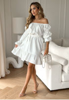 Rochie Cu croială spaniolă z paskiem To Love Me ecru