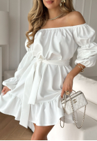 Rochie Cu croială spaniolă z paskiem To Love Me ecru