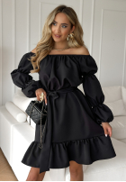 Rochie Cu croială spaniolă z paskiem To Love Me negru