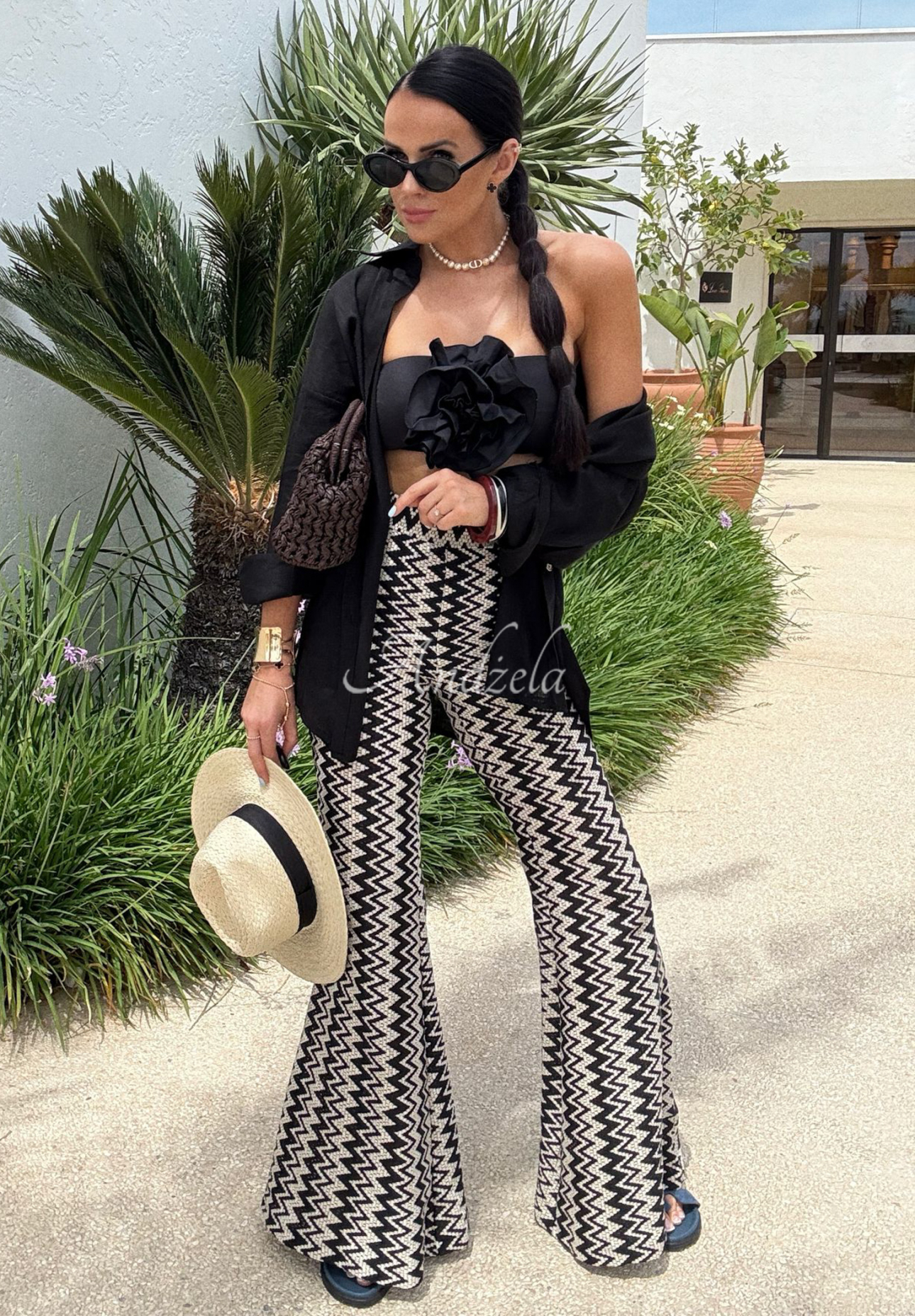 Pantaloni evazați ajurați La Milla Sun-Kissed Shades