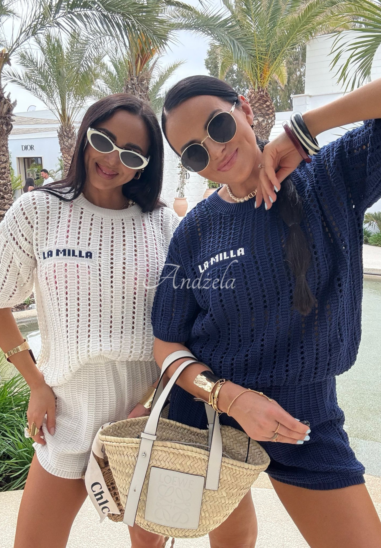 Set din tricot La Milla Sporty Chic format din bluză și pantaloni scurți