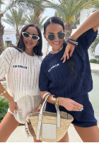 Dzianinowy Compleu Bluză i krótkie spodenki La Milla Sporty Chic ecru