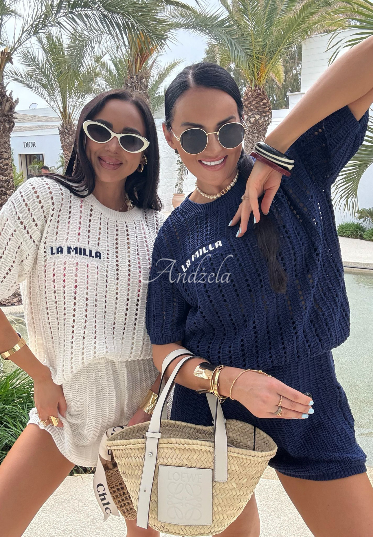 Set din tricot La Milla Sporty Chic format din bluză și pantaloni scurți