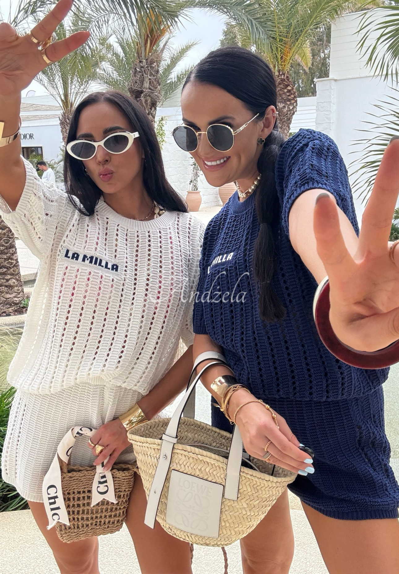Set din tricot La Milla Sporty Chic format din bluză și pantaloni scurți